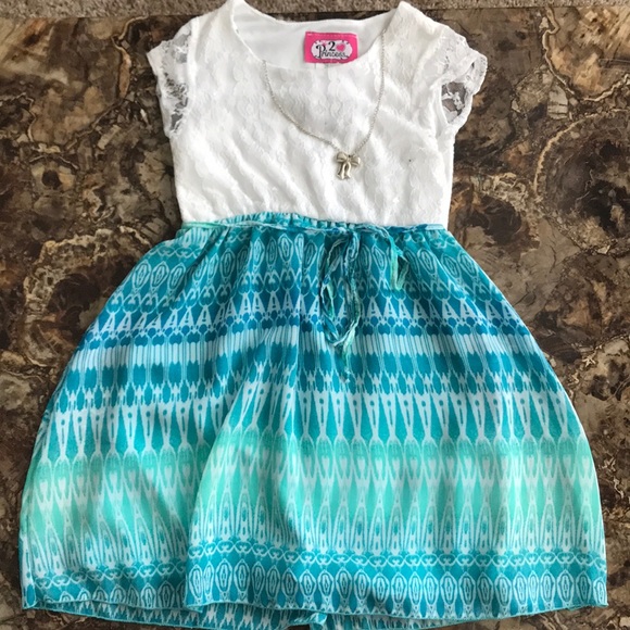 Girls Dress Blue Necklace